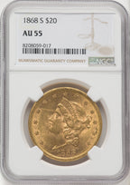 1868-S $20 Liberty Double Eagle NGC AU55 (768838041)