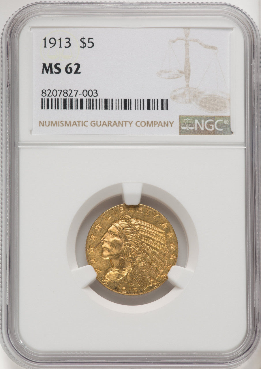 1913 $5 Indian Half Eagle NGC MS62 (177084043)