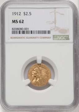 1912 $2.50 Indian Quarter Eagle NGC MS62 (768653005)
