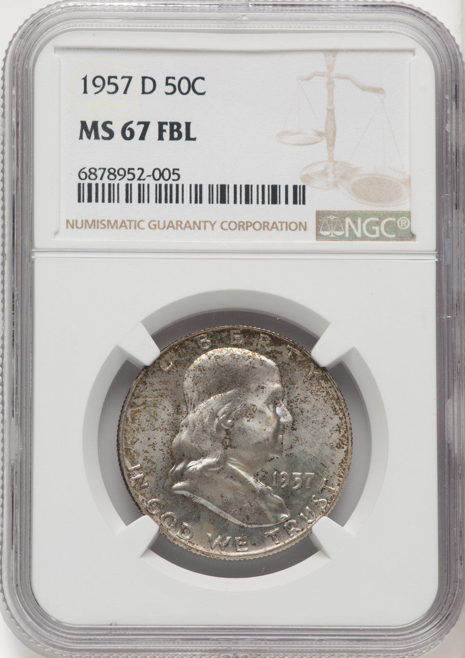 1957-D 50C FL Franklin Half Dollar NGC MS67 (769370029)