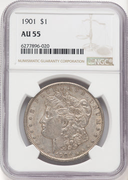 1901 Morgan Dollar NGC AU55
