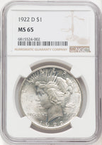 1922-D Peace Dollar NGC MS65 (519581039)