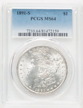 1891-S $1 Morgan Dollar PCGS MS64 (769755039)