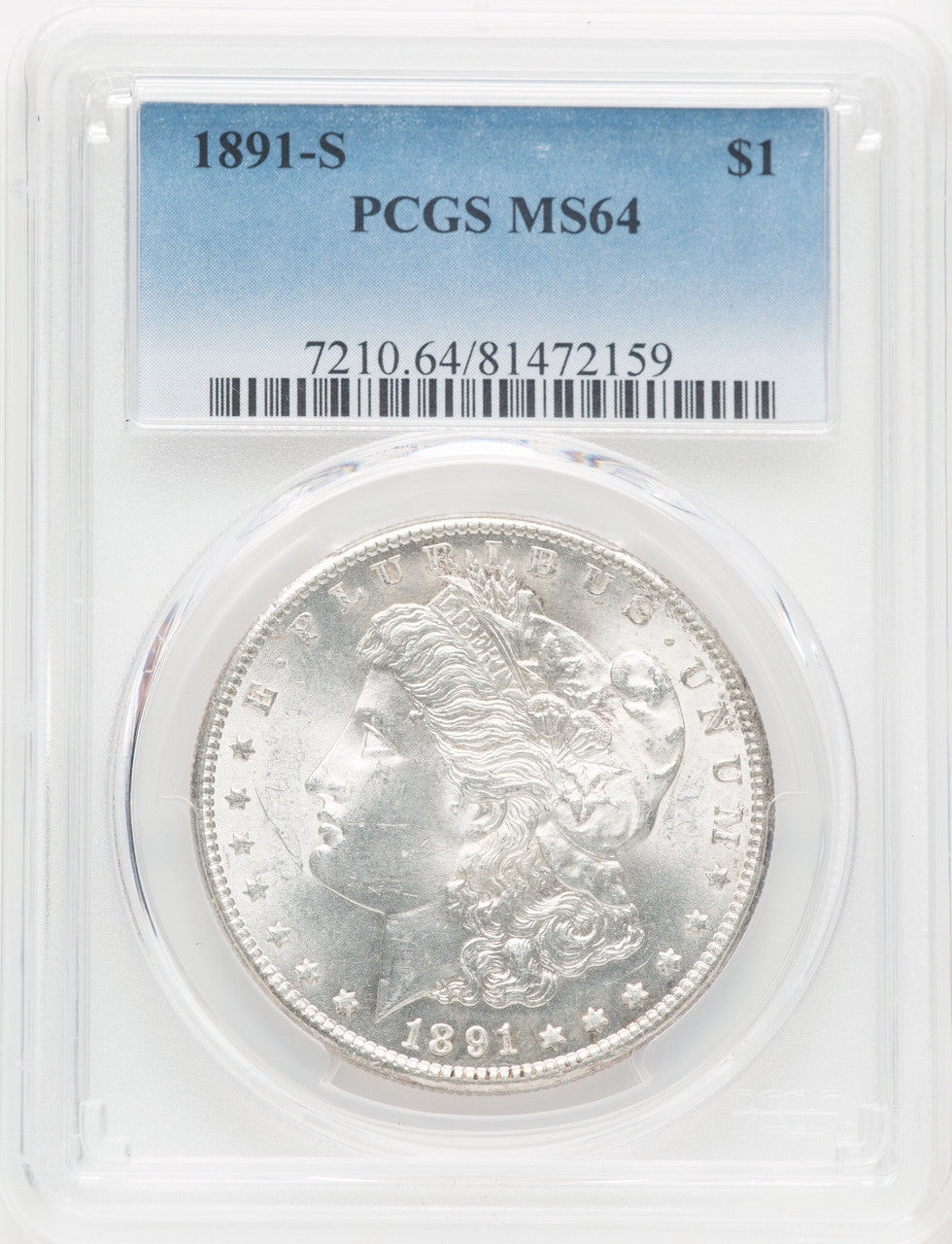 1891-S $1 Morgan Dollar PCGS MS64 (769755039)