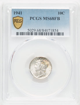 1941 10C FB Mercury Dime PCGS MS68