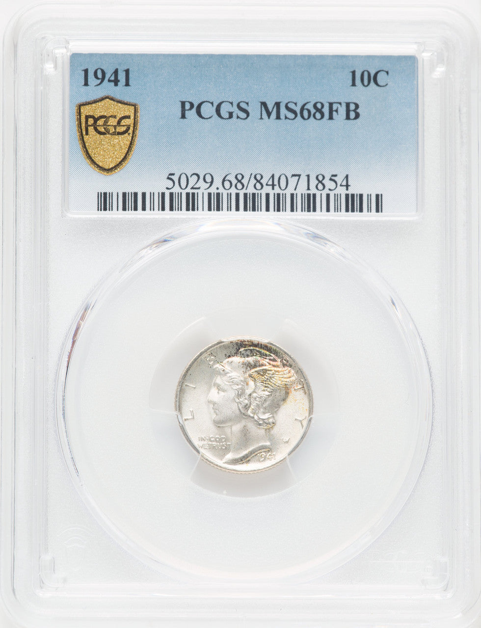1941 10C FB Mercury Dime PCGS MS68