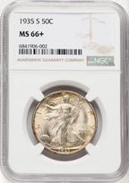 1935-S 50C Walking Liberty Half Dollar NGC MS66+ (769662032)