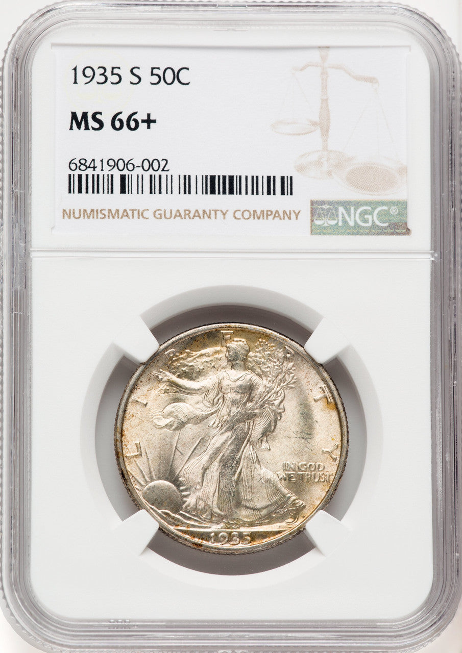 1935-S 50C Walking Liberty Half Dollar NGC MS66+ (769662032)