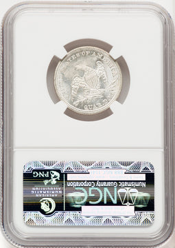 1844 25C Seated Quarter NGC MS64