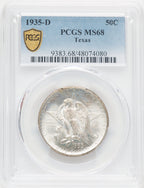 1935-D 50C Texas Commemorative Silver PCGS MS68