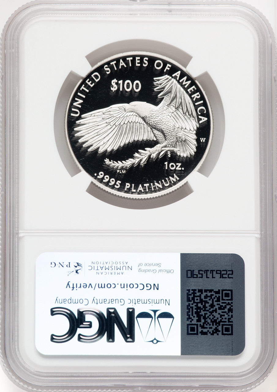 2022-W $100 One-Ounce Platinum Eagle Freedom of Speech Brown Label NGC PF70 (767764024)
