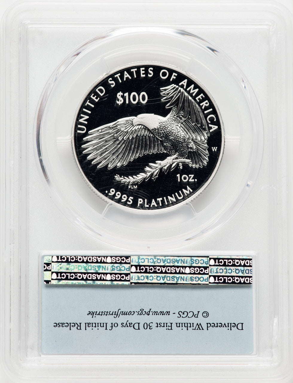 2018-W $100 One Ounce Platinum Eagle Life First Strike FS Flag PCGS PR70 (769697001)