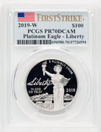 2019-W $100 One-Ounce Platinum Eagle Liberty First Strike FS Flag PCGS PR70