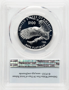 2019-W $100 One-Ounce Platinum Eagle Liberty First Strike FS Flag PCGS PR70