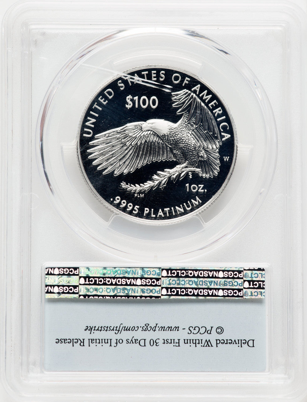 2019-W $100 One-Ounce Platinum Eagle Liberty First Strike FS Flag PCGS PR70