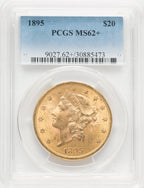 1895 $20 Liberty Double Eagle PCGS MS62+