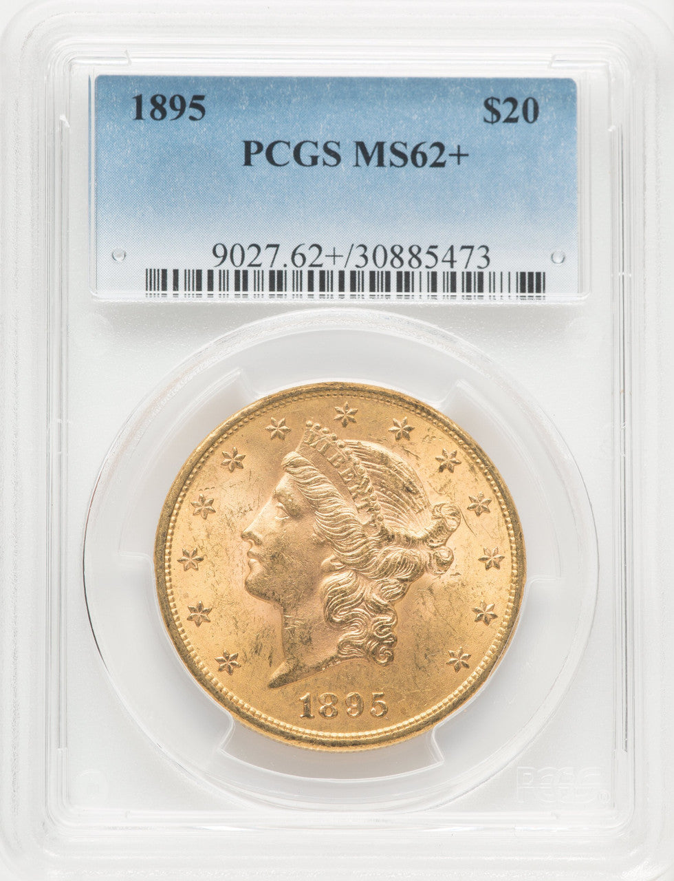1895 $20 Liberty Double Eagle PCGS MS62+