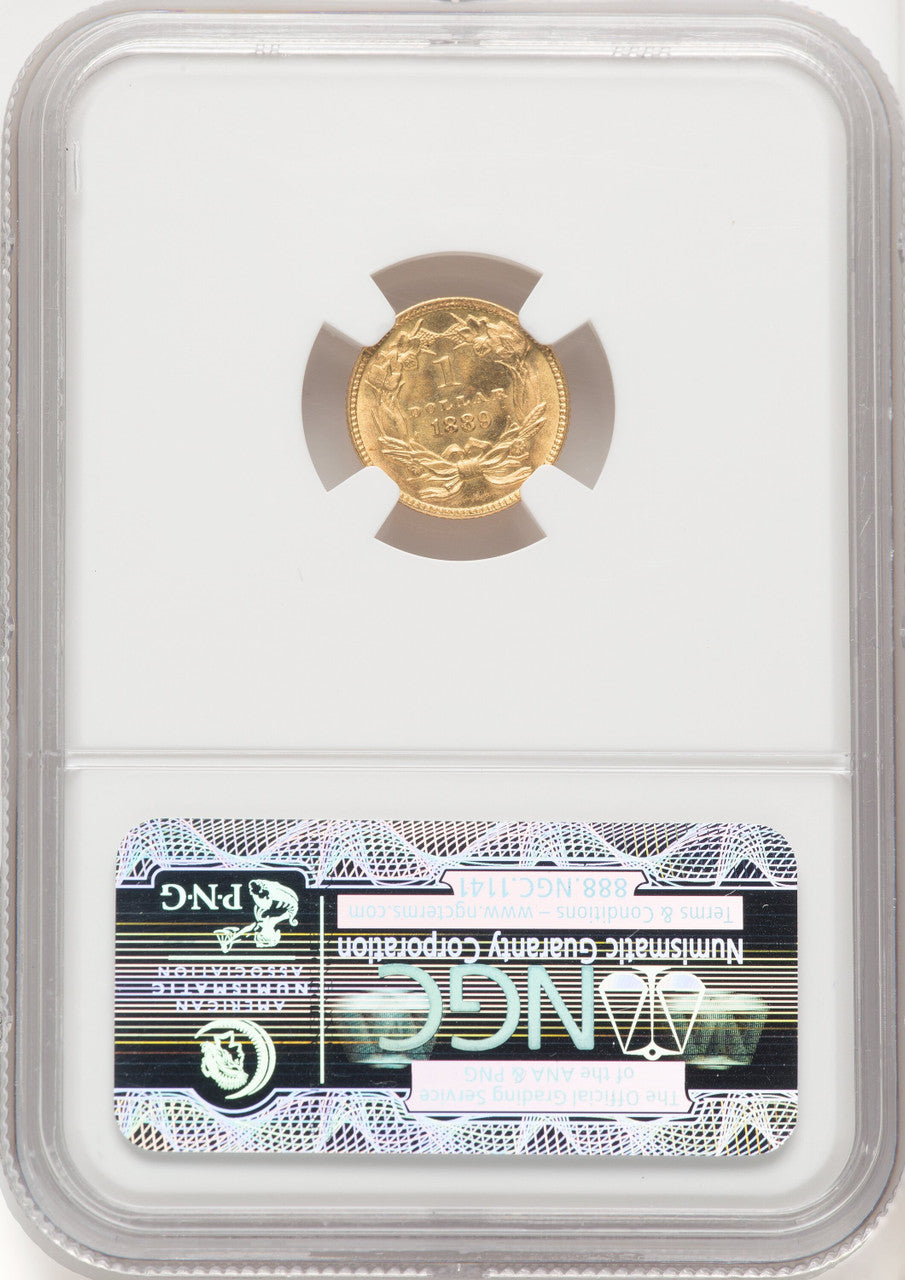 1889 G$1 Gold Dollar NGC MS64 (769658004)