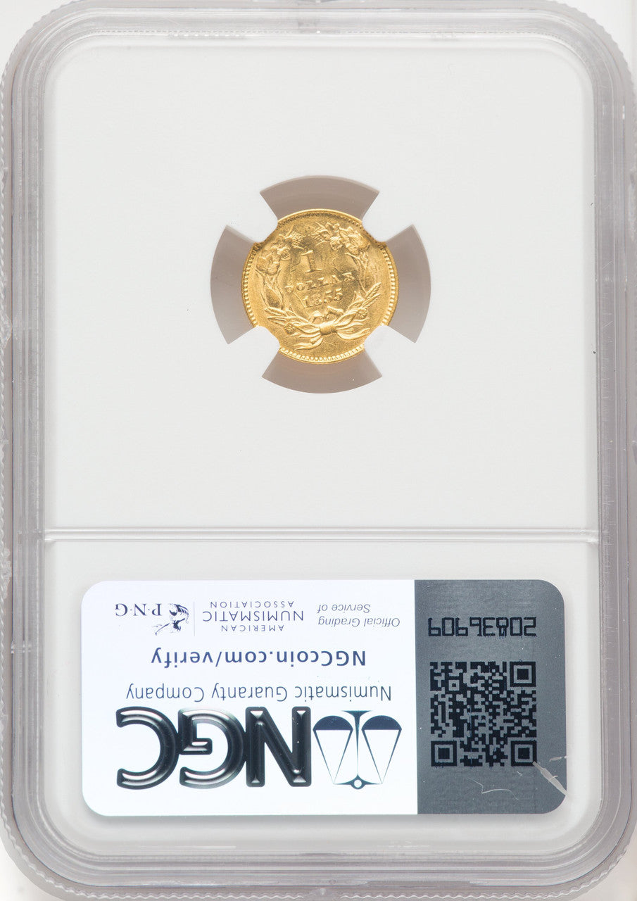 1855 G$1 Type Two Gold Dollar NGC MS62 (769571002)