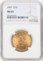 1901 $10 Liberty Eagle NGC MS65 (768682006)