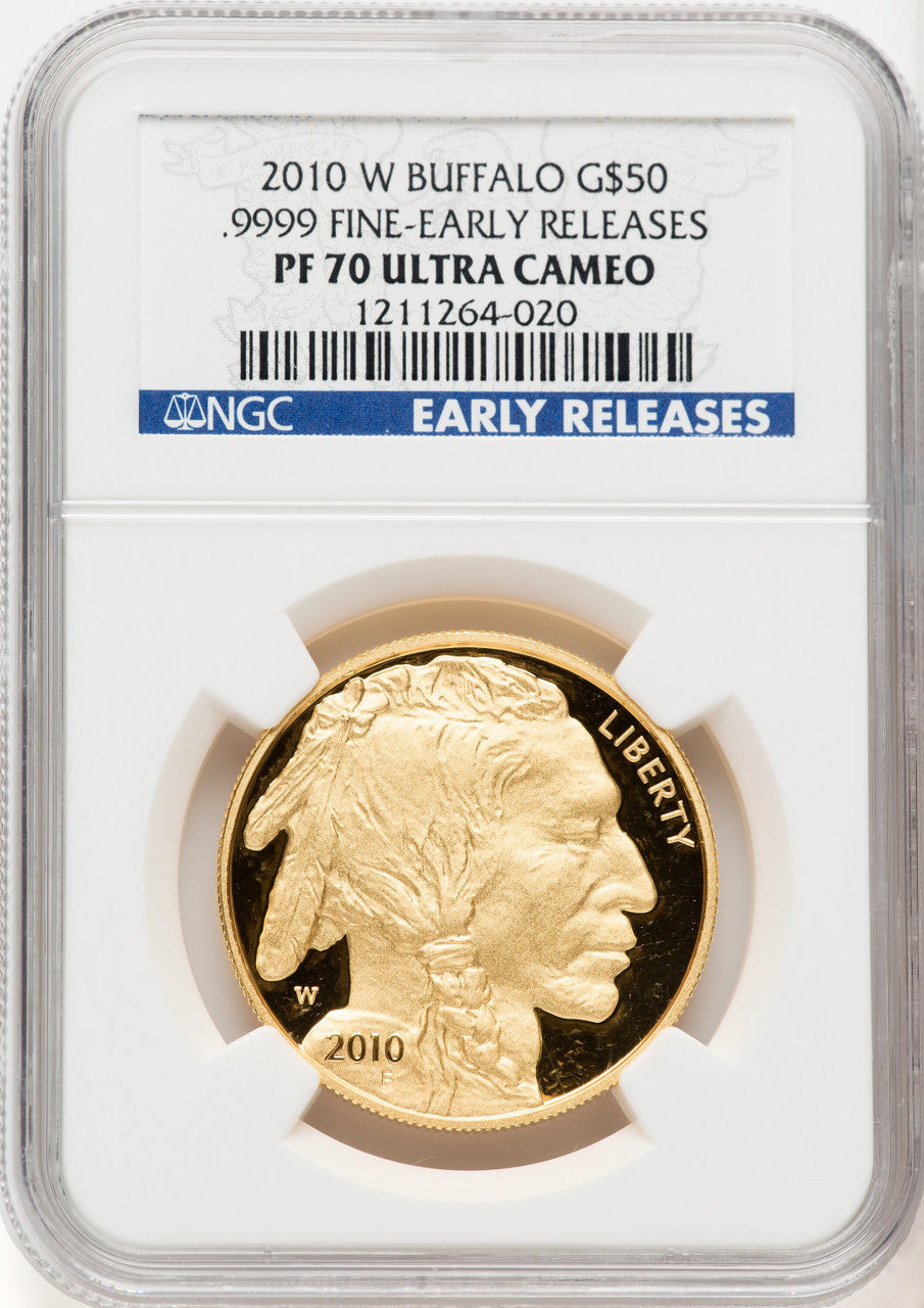 2010-W $50 Gold Buffalo Early Releases NGC PF70
