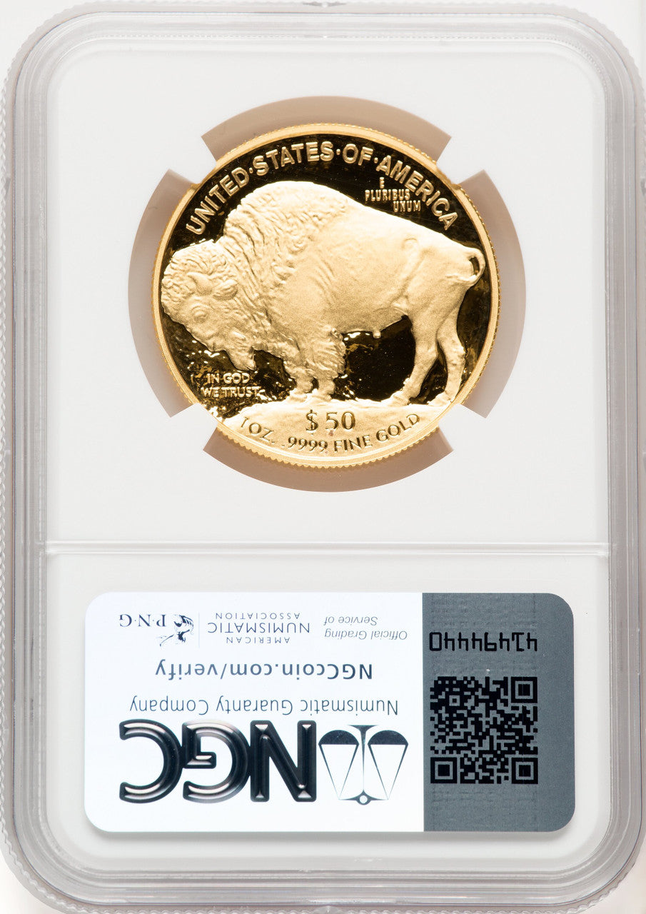 2021-W 1 oz Gold Buffalo Brown Label NGC PF70