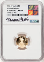 2023-W Gold American Eagle 4-Coin Set AR NGC PF70 Jennie Norris Signed