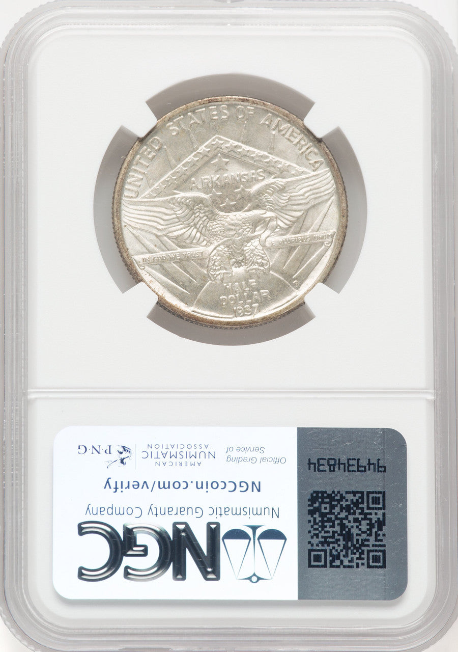 1937-D 50C Arkansas Commemorative Silver NGC MS67