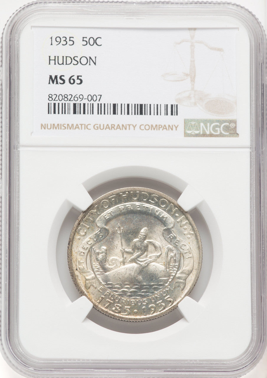1935 50C Hudson Commemorative Silver NGC MS65