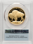 2016-W $50 One-Ounce Gold Buffalo Tenth Anniversary First Strike Buffalo Label FS Bison Label PCGS PR70