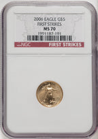 2006 $5 Tenth-Ounce Gold Eagle First Strike NGC MS70 (769057017)