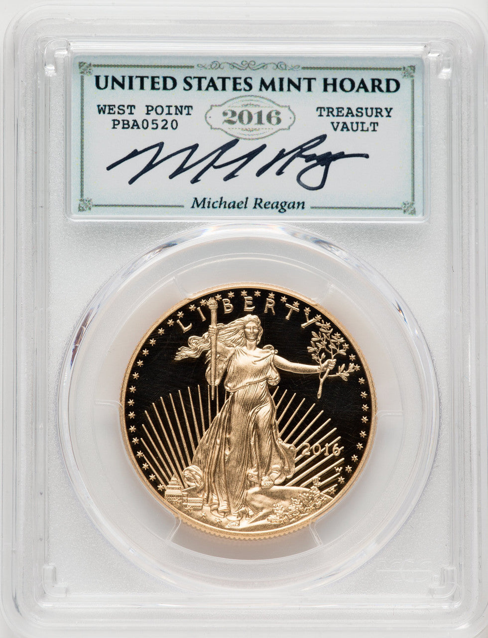 2016-W $50 One-Ounce Gold Eagle 30th Anniversary FDI Reagan Legacy Series PCGS PR70