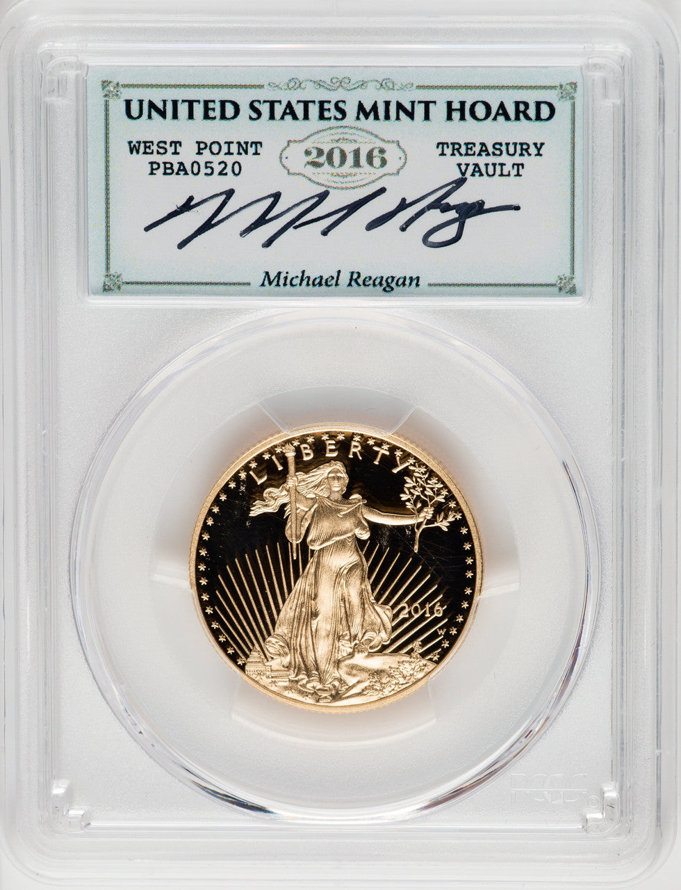 2016-W $25 Half-Ounce Gold Eagle 30th Anniversary FDI Reagan Legacy Series PCGS PR70