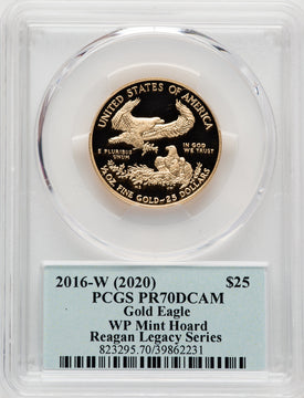 2016-W $25 Half-Ounce Gold Eagle 30th Anniversary FDI Reagan Legacy Series PCGS PR70