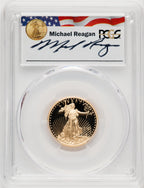 2020-W 1/4 Ounce Gold Eagle FDI Michael Reagan PCGS PR70