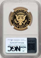 2014-W 50C Kennedy Gold 50th Anniversary Jeff Garrett Red Book Proof Kennedy Half Dollar NGC PR70