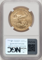 2015-W $50 One-Ounce Gold Eagle Brown Label NGC MS70