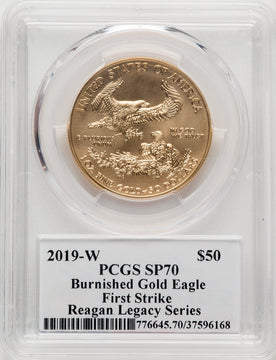 2019-W $50 One-Ounce Gold Eagle Burnished PCGS SP70