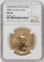 2006-W $50 One-Ounce Gold Eagle 20th Anniversary Brown Label NGC MS70 (769677021)