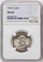 1941-D 25C Washington Quarter NGC MS68