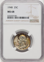1948 25C Washington Quarter NGC MS68
