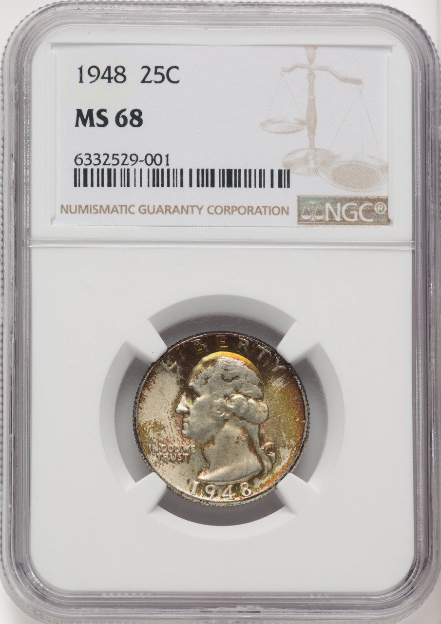 1948 25C Washington Quarter NGC MS68