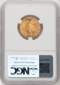 1909 $5 Indian Half Eagle NGC MS66