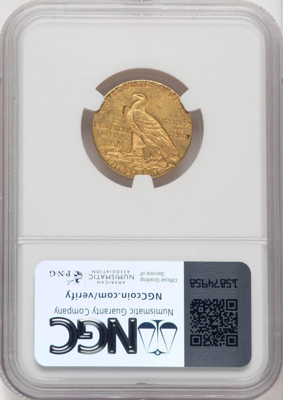 1909-O $5 Indian Half Eagle NGC AU58 (768412002)