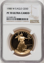 1988-W $50 One-Ounce Gold Eagle NGC PF70 (762542063)