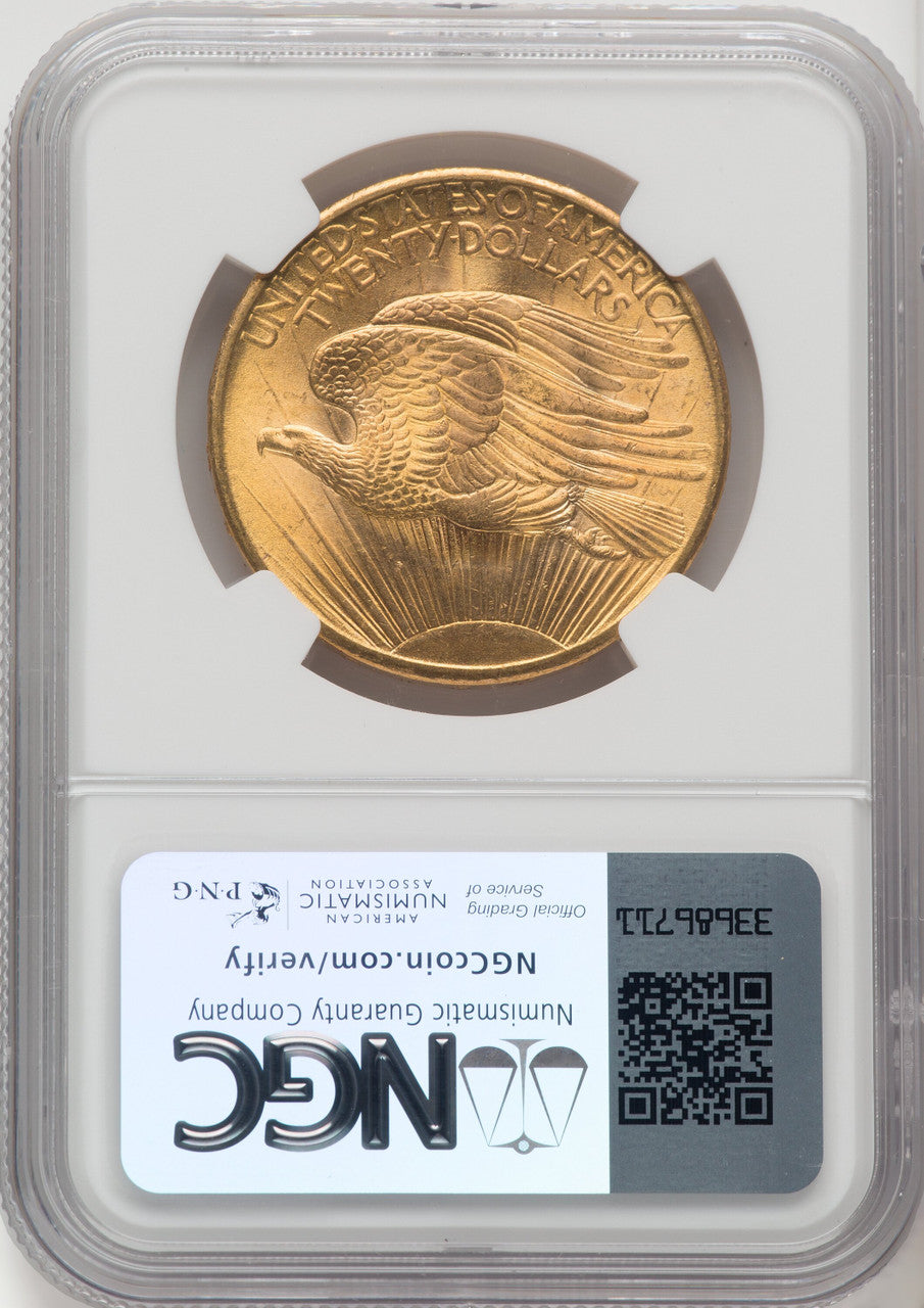 1908 $20 NO MOTTO Saint-Gaudens Double Eagle NGC MS66+ (519725004)