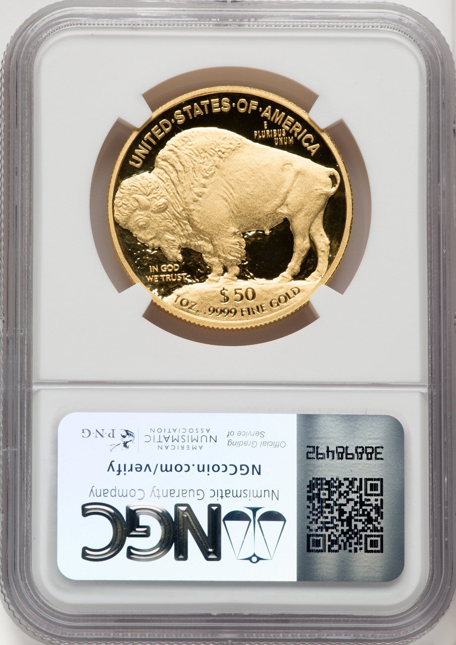 2008-W $50 One-Ounce Gold Buffalo .9999 Fine Gold NGC PF70 (506404003)