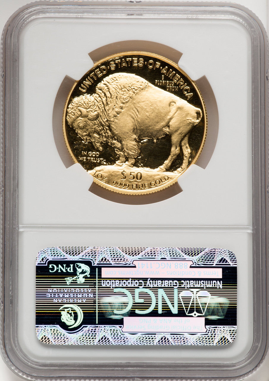 2006-W $50 One-Ounce Gold Buffalo .9999 Fine Gold Brown Label NGC PF70 (769934002)