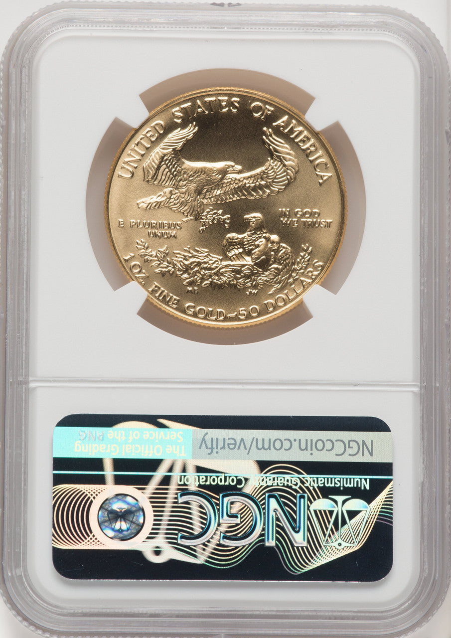 1991 G$50 One-Ounce Gold Eagle Brown Label NGC MS70 (761059015)