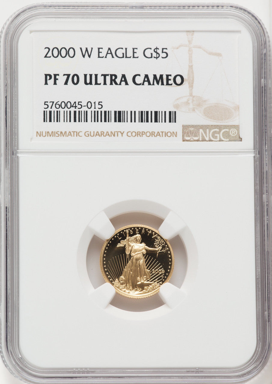 2000-W Gold American Eagle Brown Label 4-Coin Set NGC PF70